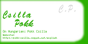 csilla pokk business card